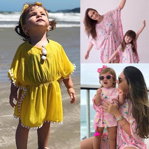 Pudcoco Girl Beach Dress Fashion Kids Baby Girls Dress Beach Sundress Flower Fringe Dresses Bikini Cover