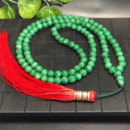 Natural genuine jadeite bangle womens real jade 108 Rosary beads bracelets jade gift real green jade bracelets men bracelet