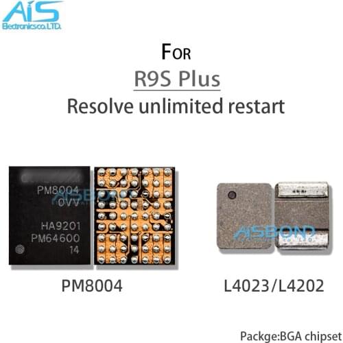 New PM8004 0VV Power management ic L4202 L4203 Coil For OPPO R9SP R9S PLUS Power supply pm ic chip Resolve unlimited restart