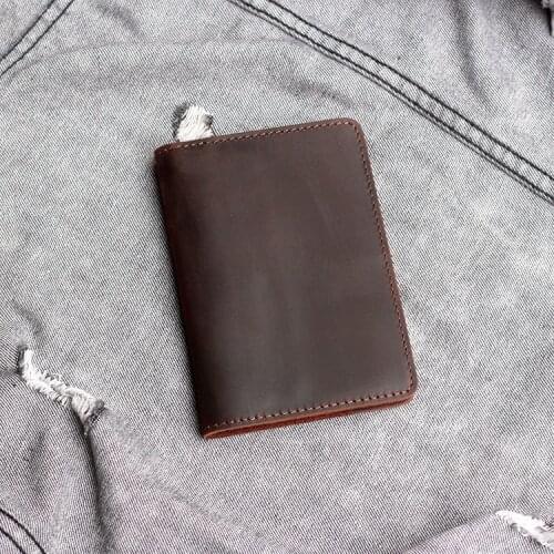 Crazy Horse Genuine Leather Passport Cover Men Top Quality Leather Passport Cover Russia Holland Travel Passport Case