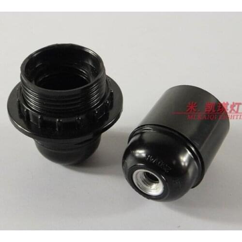 5PCS Lamp Base E27 black bakelite self-locking screw lamp holder Lighting Accessories diy