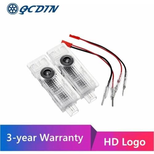QCDIN Car LED Door Welcome Light For Ghibli Door Logo Projector Light for Quattroporte 2009-Now Ghibli (M157) 2014-Now