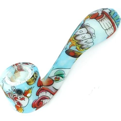 Spoon Pipe Silicone Smoking Pipe with Bowl glow in the dark Smoking tobacco Hand Pipes colorful