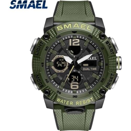 Sport Watches Waterproof 50M SMAEL Top Brand Luxury Watch Alarm Clock For Male Digital 8039 Mens Watch Wristwatch Military Army