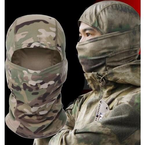 Tactical Camouflage Balaclava Full Face Cover Wargame Army Hunting Cycling Sports Helmet Liner Cap Hiking Scarf