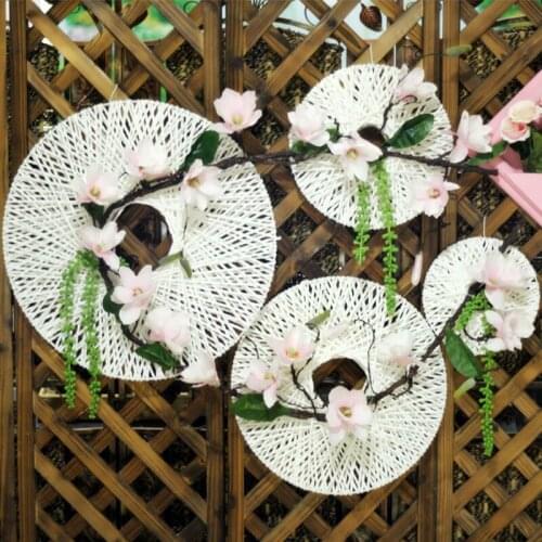 4 Pieces Of Handmade Corded Flying Saucer Props Rattan Rope DIY Indoor Wall Hanging Wedding Home Garden Hotel Decoration