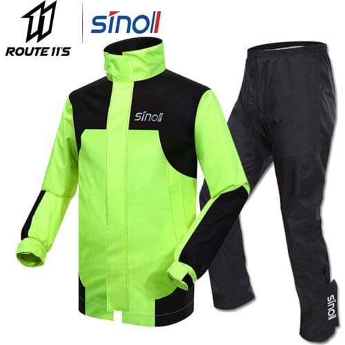 Waterproof Motorcycle Rain Suit Raincoat+Rain Pants Motorcycle Rain Jacket Riding Motorbike Poncho Rain Coat Motorcycle
