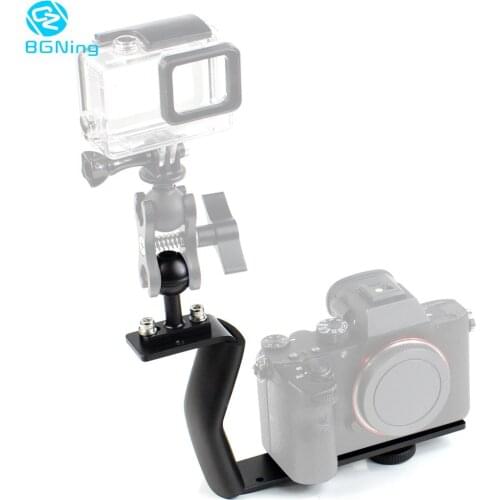 Z Shape Single Handle Mount Bracket SLR Holder Hand Grip Adjustable Tray Bracket Lightweight Diving Extension Camera Handle