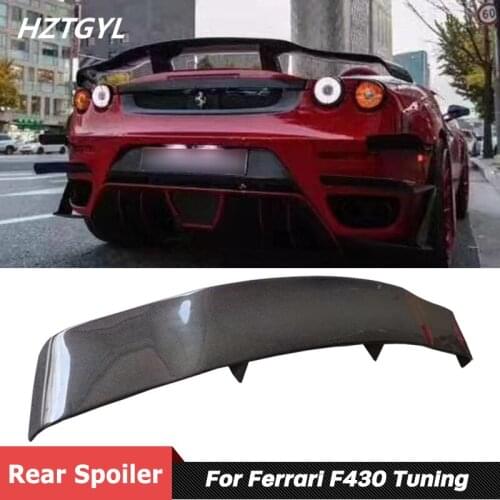 HM Style Carbon Fiber Materia Rear Spoiler Trunk Wing For Ferrari F430 Tuning 2013-2016