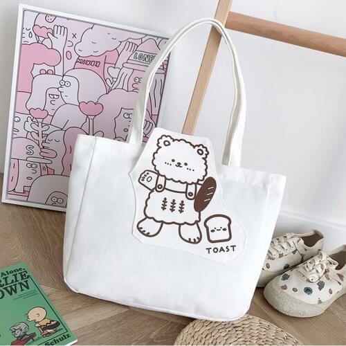 Female Womens Bag 2021 New Designers Korean Fashion Bolsas Simple Printing Quality White Shoulder Tote Bags For Women Handbags