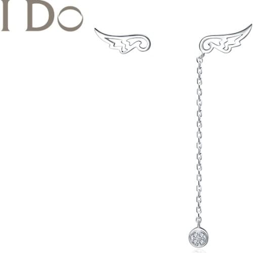 I Do 2020 trend Wings Series Fine Jewelry Genuine Diamond 18 K Gold Earring Wings Shape Love Gift Merry Christmas Wedding Gift