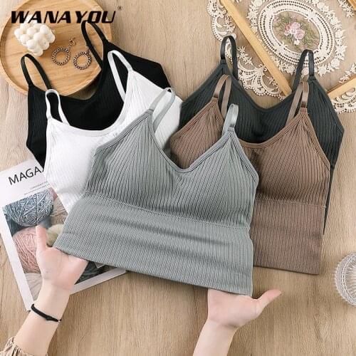 Women Sports Crop Top,Seamless Sling Yoga Running Workout Shirts,Adjusted Tube Top Sleeveless Padded Women Bralette