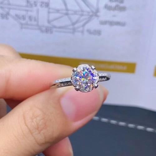 2020 new crackling moissanite ring for women jewelry engagement ring for wedding 925 silver ring birthday gift