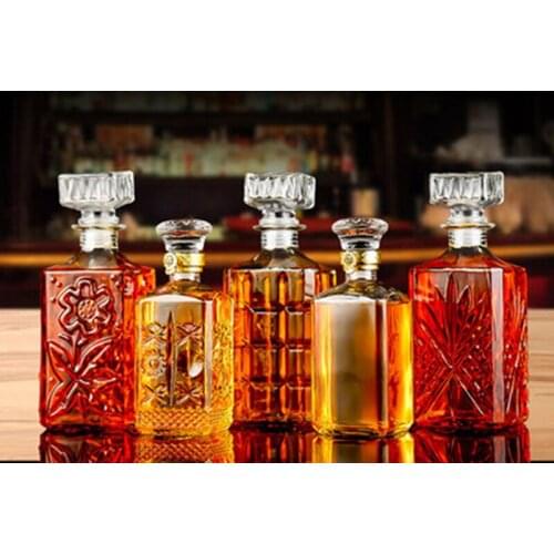 500-800ml 1 Pcs home whiskey wine glass bottle party home clear beer wine Decanter GLA-130