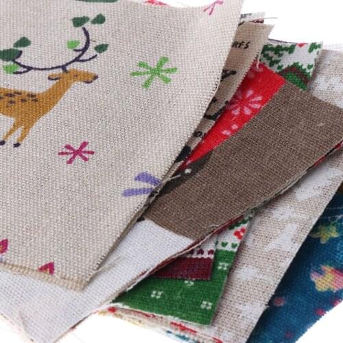 20 Pieces 4 Inch Assorted Christmas Precut Fabric Quilt Block Squares Sewing Crafts