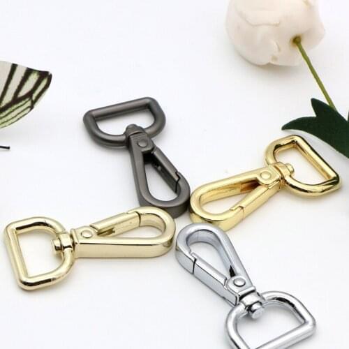 6Pcs 19mm Metal Silver Gunmetal Gold Belt Buckle Strap Bag Clasps Lobster Swivel Trigger Clips Snap Hooks Handbag