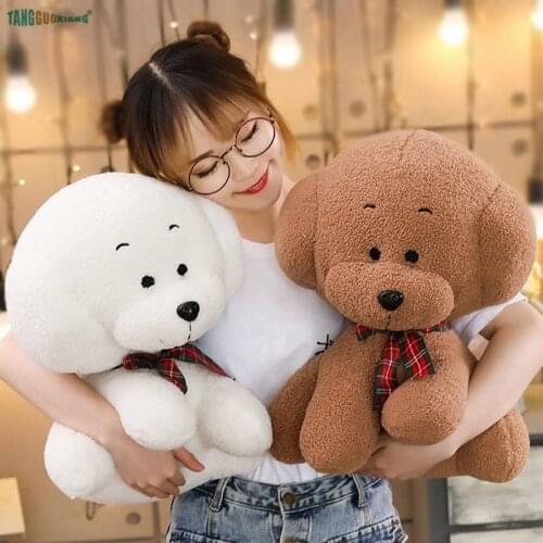 23-45cm Teddy dog Plush Toys Soft Stuffed plush Animals Dolls dog kids toy birthday Christmas Gift 100% cotton