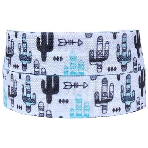 FLRA Elastic(100yards/lot) New tribal heat printing fold over elastic ribbons for hairband