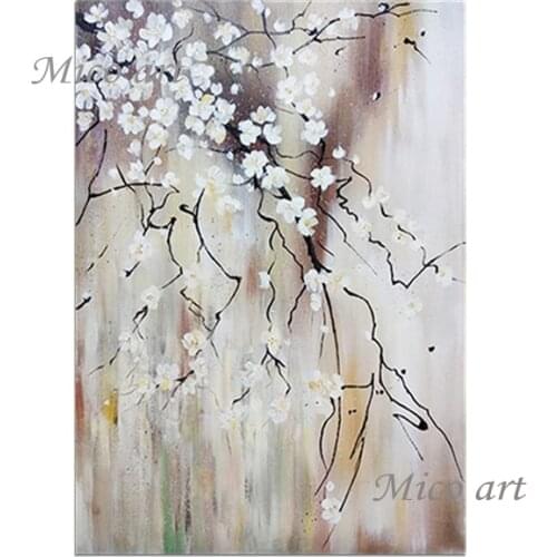Real Hand-painted New Abstract Plum Flowers Oil Painting No Frame Wall Canvas Decoration Art Acrylic Paintings Picture For Home
