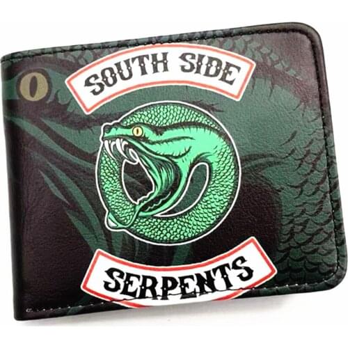 Riverdale Short Pu Wallet Teenager Student Cartoon Zipper Coin Pocket Photo Card Holder Boys Girls Purse Fashion Casual Handbag