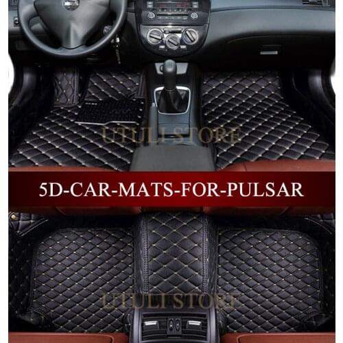 Leather Car floor mats for Nissan Tiida/Vers/Pulsar/versa Compare Pricing/Versa custom fit car carpet floor liners foot mats