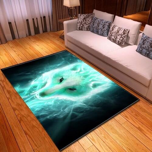 Cartoon Animal Wolf 3D Printing Carpet Baby Crawl Floor Mats Kids Room Play Area Rugs Game Decor Living Carpets For Room Child