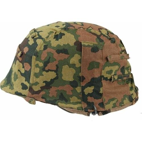 OUTDOORS MILITARY WWII GERMAN M35 REVERSIBLE HELMET COVER SPRING & FALL OAK CAMO