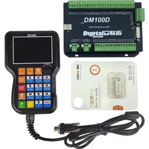 CNC Handle Motion Controller NCH02 3/4/5-axis 125 KHz Pulse U-disk Read G-CODE For Stepper Motor CNC Engraving