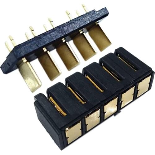 New 5PIN battery connector Holder Cilp contact pitch 5.0mm large current 30A SMD