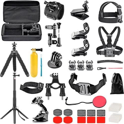 Neewer Upgraded 50-In-1 Action Camera Accessory Kit For GoPro Hero 9 8 Max 7 6 Session Fusion Insta360 DJI AKASO APEMAN Campark