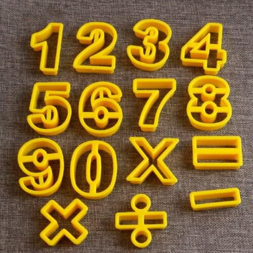 Fondant Cutter Cake Decorating Tools Plastic Cupcake Mold Upper Number Cut-Outs Cookie Cutte