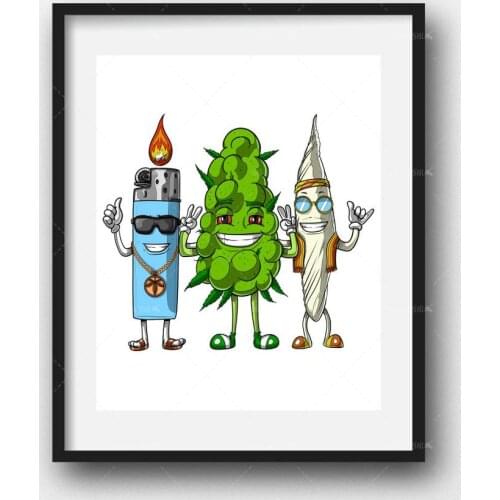 Nordic Plant Poster Weed Bud Joint Canvas Poster Wall Art Canvas Painting Abstract Art Poster Print For Living Room Home Decor