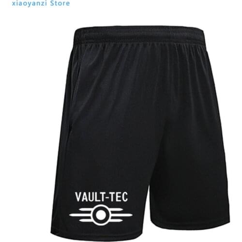 New Vault Tec logo Gaming Video Game Fallout 2 3 4 sports shorts Men running pants classic Casual Apparel homme short pants