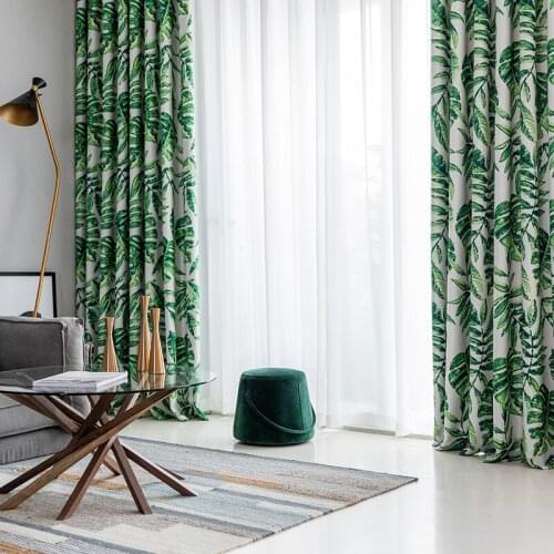 Modern Simple Double-sided Printing Curtains Blackout Curtains for Living Room and Bedroom