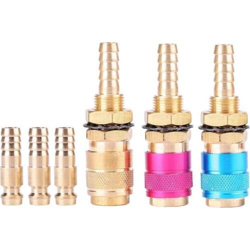 8mm Welding Torch Quick Connector Water Cooled Gas Adapter Quick Hose Connector Fitting For MIG TIG Welder Torch Nozzles