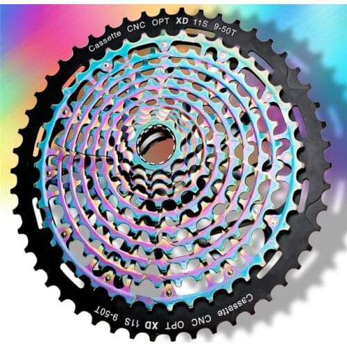 Ultralight MTB 11s 9-50T ULT Rainbow XD Cassette 11 Speed Colorful XD Cassette Ultimate 11V K7 Mountain Bike Flywheel Sprocket