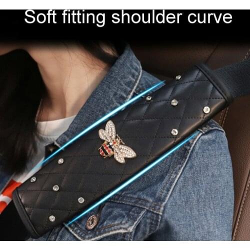 Universal Diamond Gearbox Handle Cover Hand Brake Cover Car Seat Safety Belt Shoulder Cover Car Interior Set Accessories