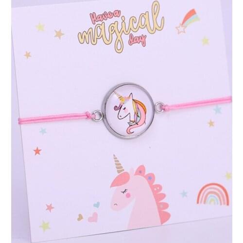 Magical Unicorn Mermaid Adjustable Charm Bracelets Women Girl Boy Fashion Jewelry Party Birthday Christmas Gift