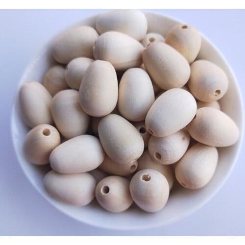 10pcs Jujube Shape Natural Wood Spacer Beads pendant Beads Straight Hole DIY Making Necklace Bracelet Jewelry Accessories