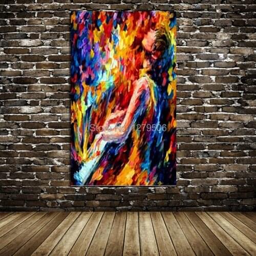 100%handpainted Freeshipping Wall Art Knife Oil Painting Pianist On Canvas For Modern Home Decor High Quality