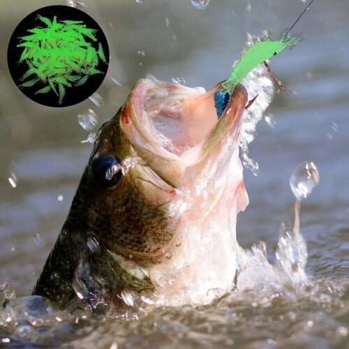 Hot Sale 100 Pcs Small Shrimp Soft Yakko Lure Worm Carp Fishing Isca Artificial Pesca Glow Luminous Bait False Lure Fake Baits
