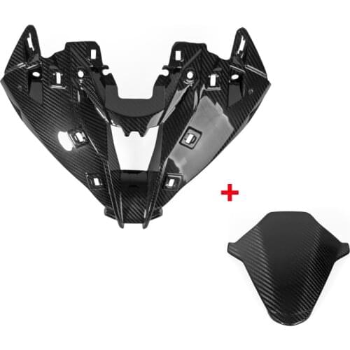 100% Carbon Fiber Motorcycle Head Nose Cowl With Windscreen windshield Motorbike Fairing For BMW S1000RR S1000 RR 2019 2020