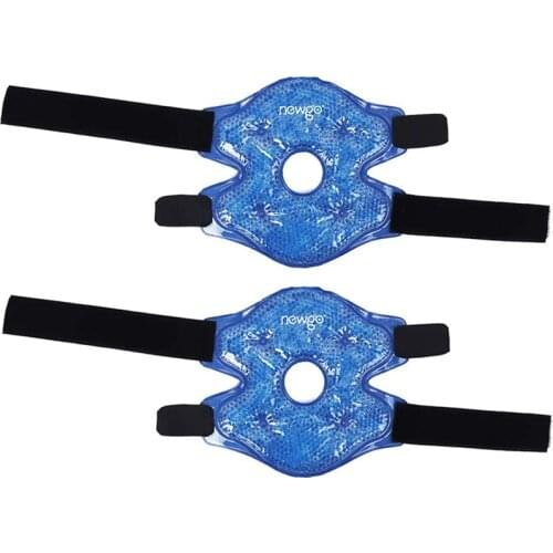 2 Packs Knee Ice Pack Hot Cold Therapy Knee Cold Pack for Injuries Surgery Ice Pack with Buckle Elastic Straps for Pain Relief