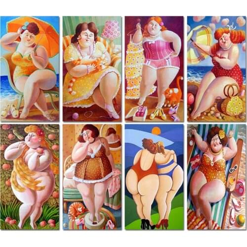 5D Diy Diamond Painting Busty Woman Cartoon Art Painting Complete Square/Round Rhinestone Embroidery Marseille Home Decor