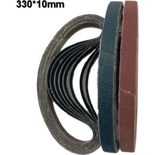 10PCS/Set Abrasive Tools Sanding Belt Sandpaper Disc Grinding Wheel for Air Belt Sander 330*10mm