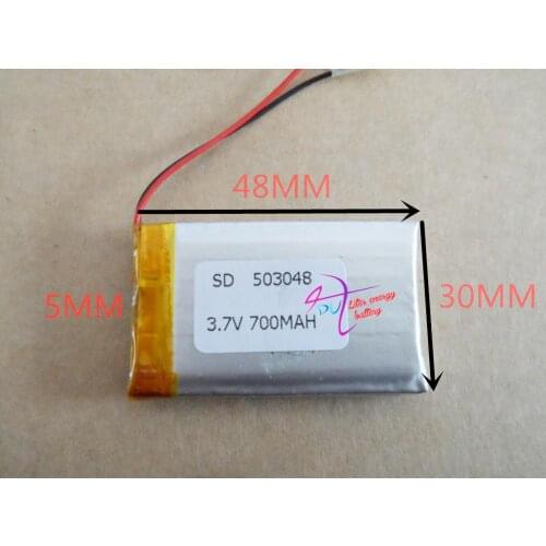 Tablet battery 3.7V 503048 053048 700MAH MP3 lithium polymer MP4 Bluetooth GPS wireless stereo headset