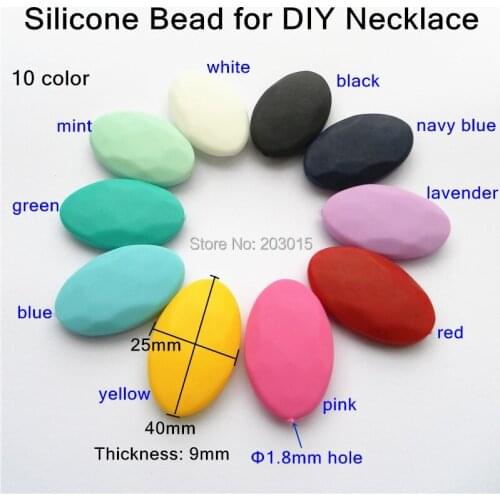 Chenkai 50pcs BPA Free Loose Silicone Chewing Beads DIY Food Grade Baby Pacifier Teether Mommy Necklace Toy Beads Accessories
