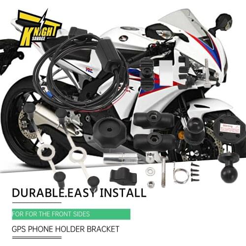 Phone Holder For HONDA MSX 125 GROM PCX 150 VT 600C VT 750C Black Motorcycle Accessories Navigation Frame Bracket With USB Port