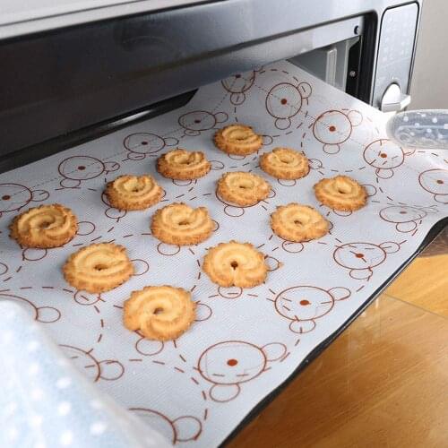Double Sided Silicone Baking Mats Non-Stick Rolling Dough Mats Macaron Pad Cake Fondant Cookie Pastry Oven Baking Sheet Bakeware