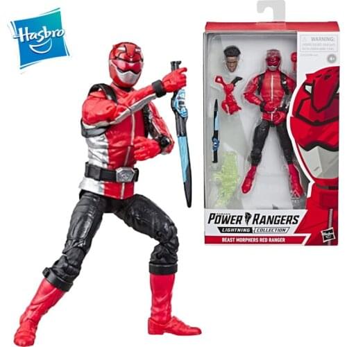 Hasbro Mighty Morphin Power Rangers Lightning Collection Beast Morphers Red Ranger Action Figure Model Toy Gift About 16Cm